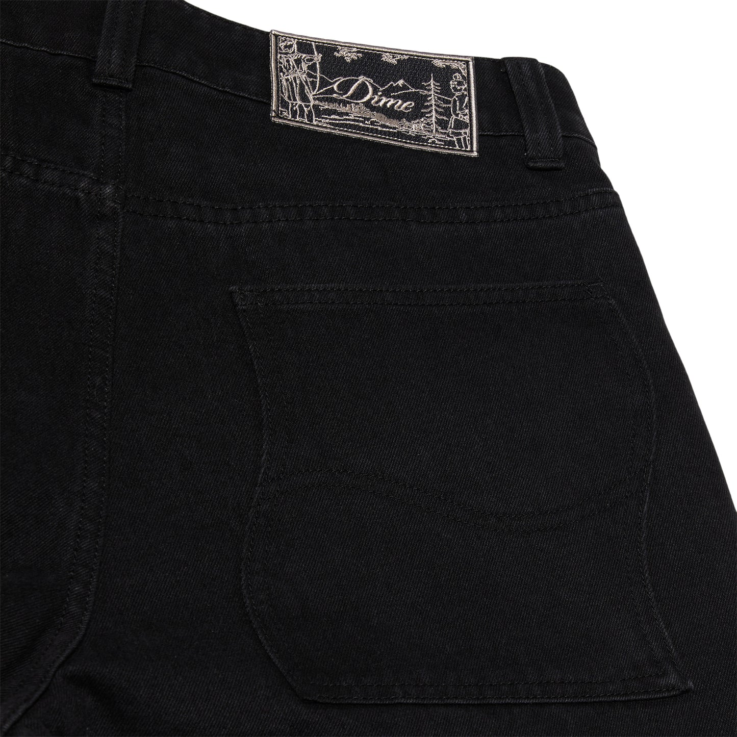 Dime Baggy Denim Pants (Black)