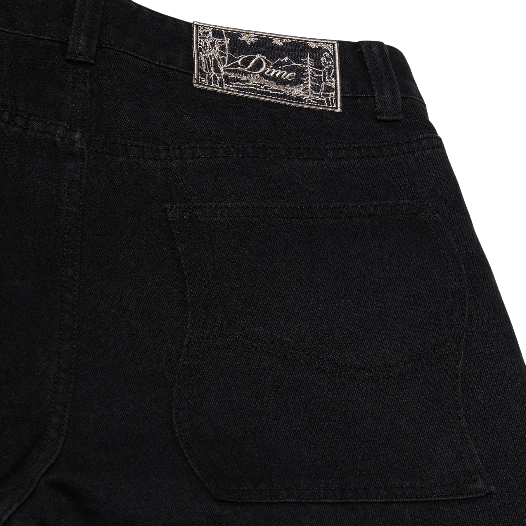 Dime Baggy Denim Pants (Black)