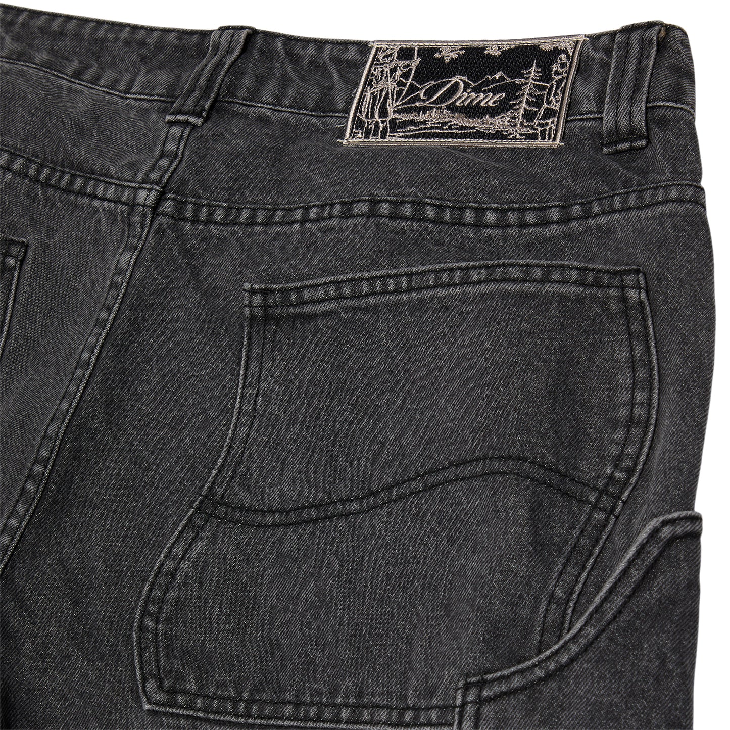 Dime Classic Denim Shorts (Faded Black)