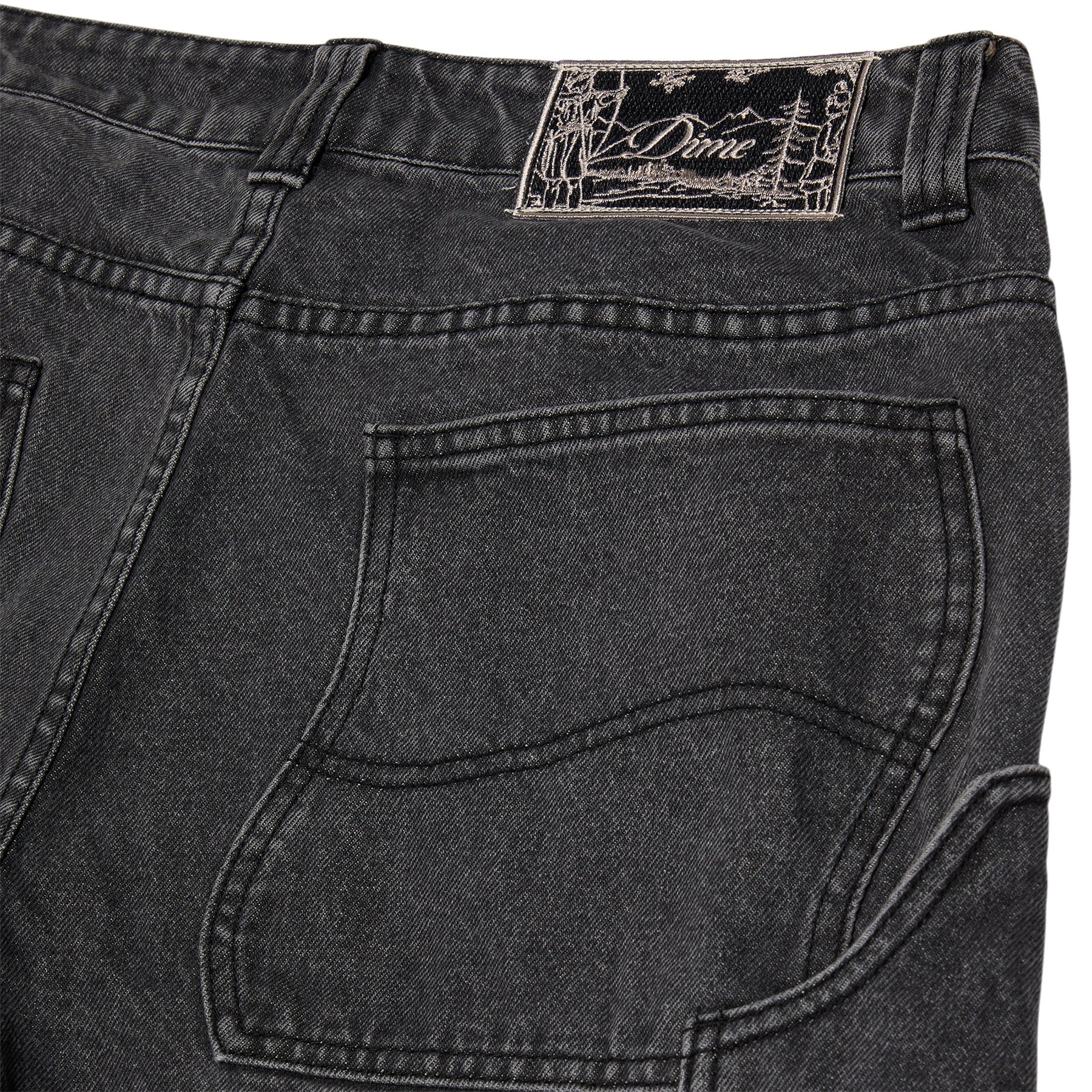 Dime Classic Denim Shorts (Faded Black)