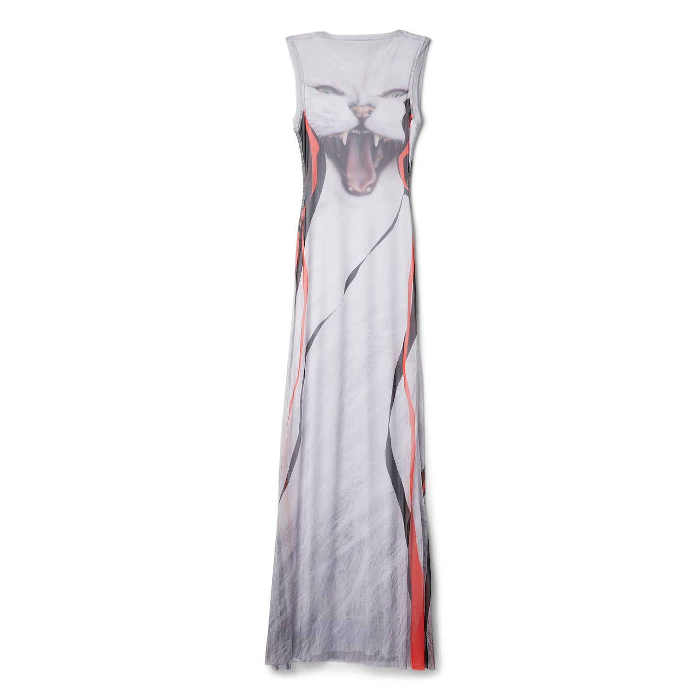 Ottolinger Mesh Maxi Dress (Cat Print)