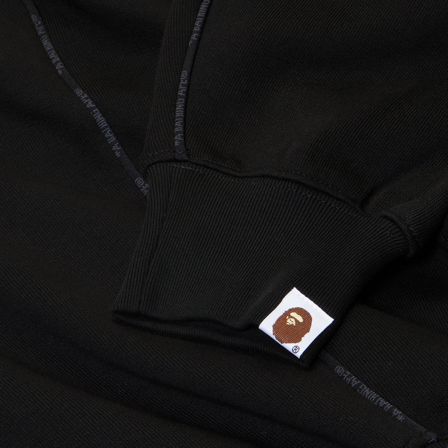 A Bathing Ape One Point Relaxed Fit Full Zip Hoodie (Black)