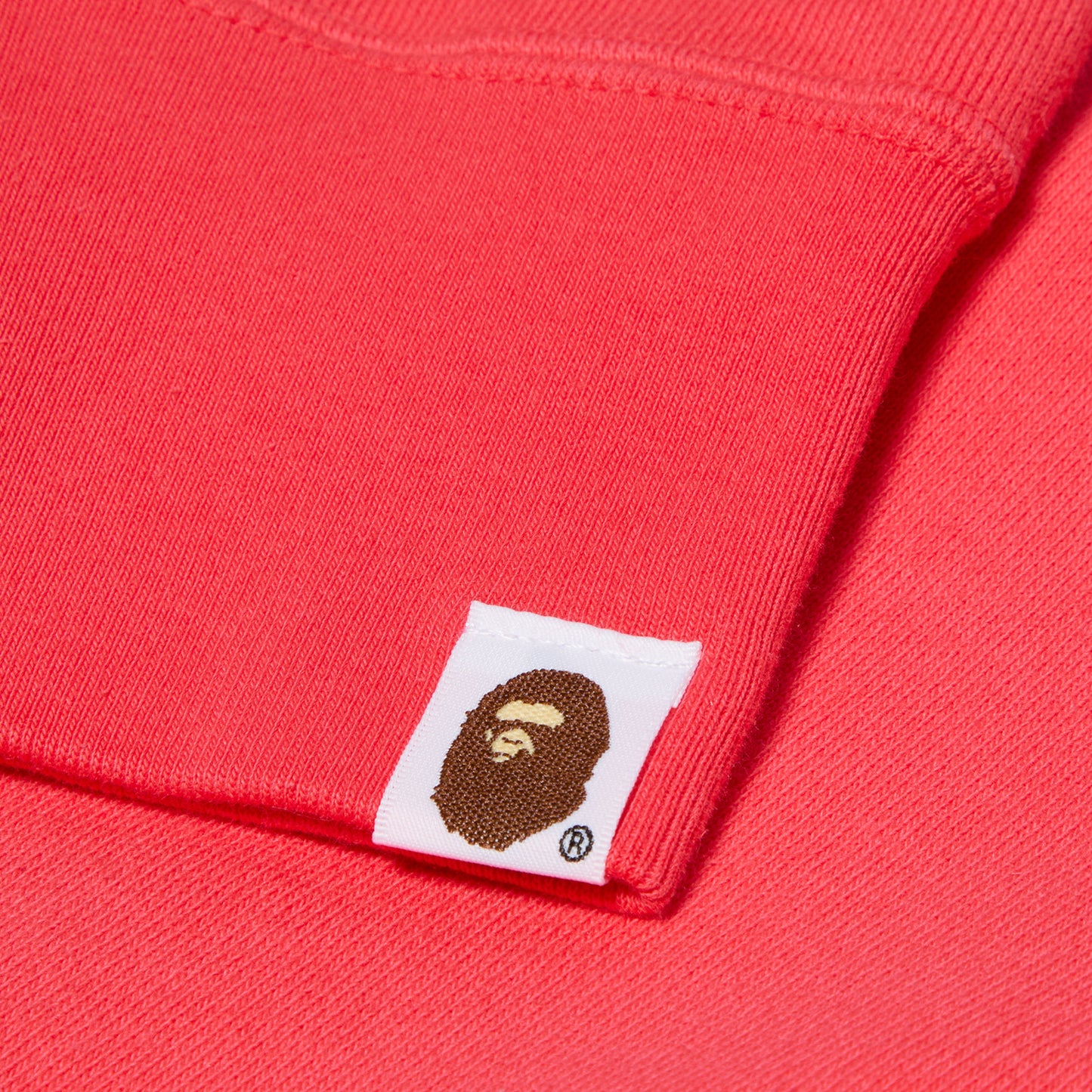 A Bathing Ape Washed Effect Crewneck Sweatshirt (Red)
