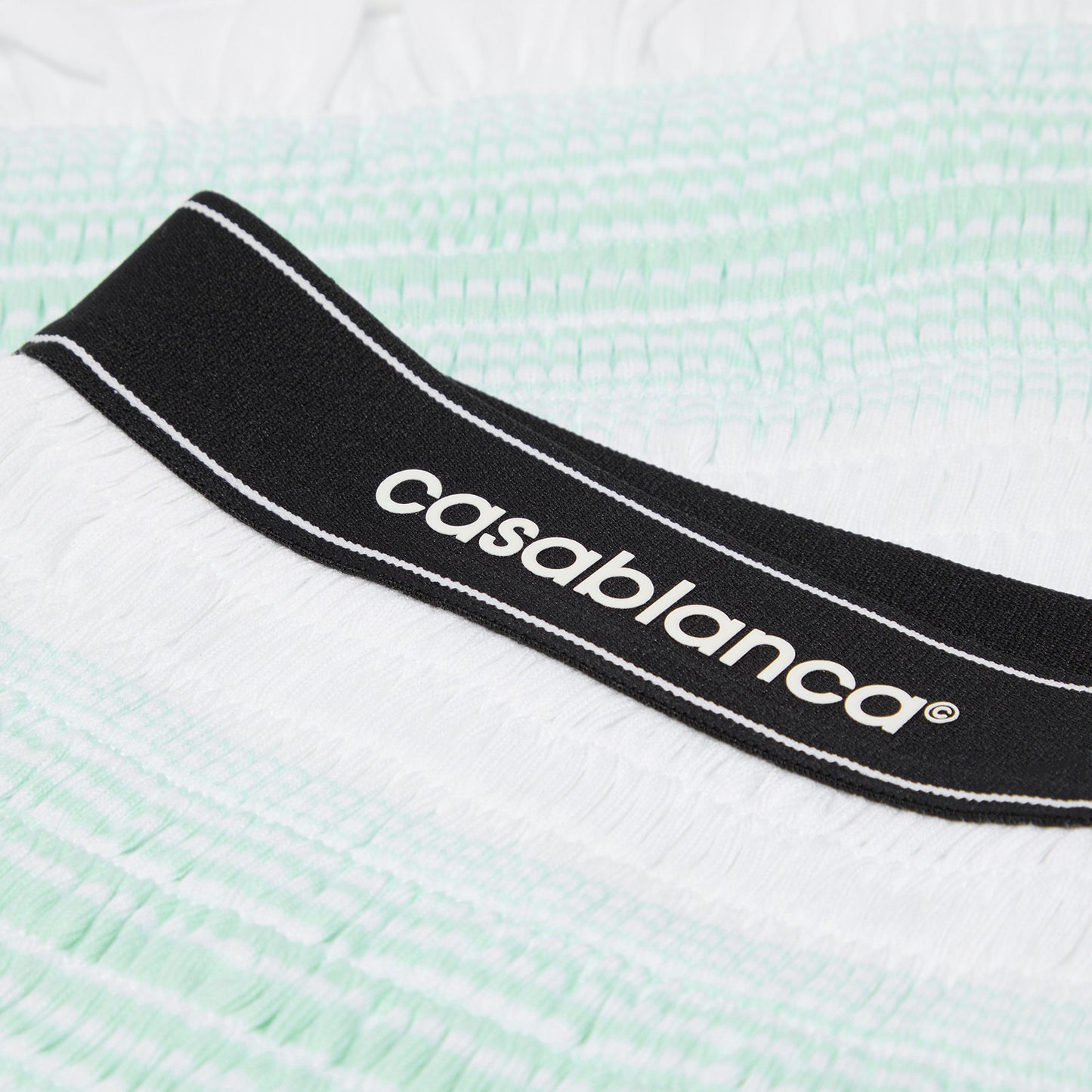 Casablanca Striped Shirred Shorts (Organic)