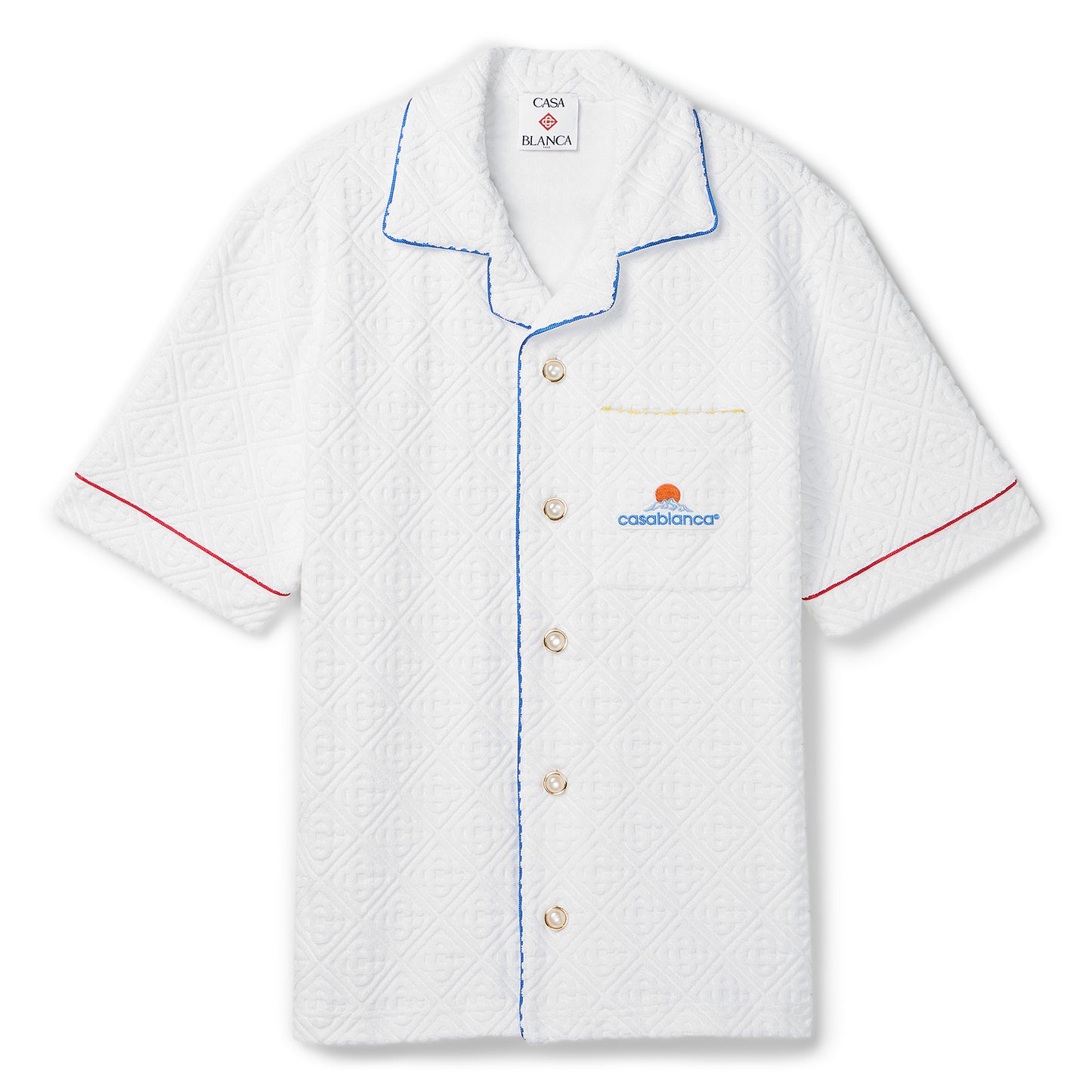 Casablanca Monogram Jacquard Towelling Shirt (White)