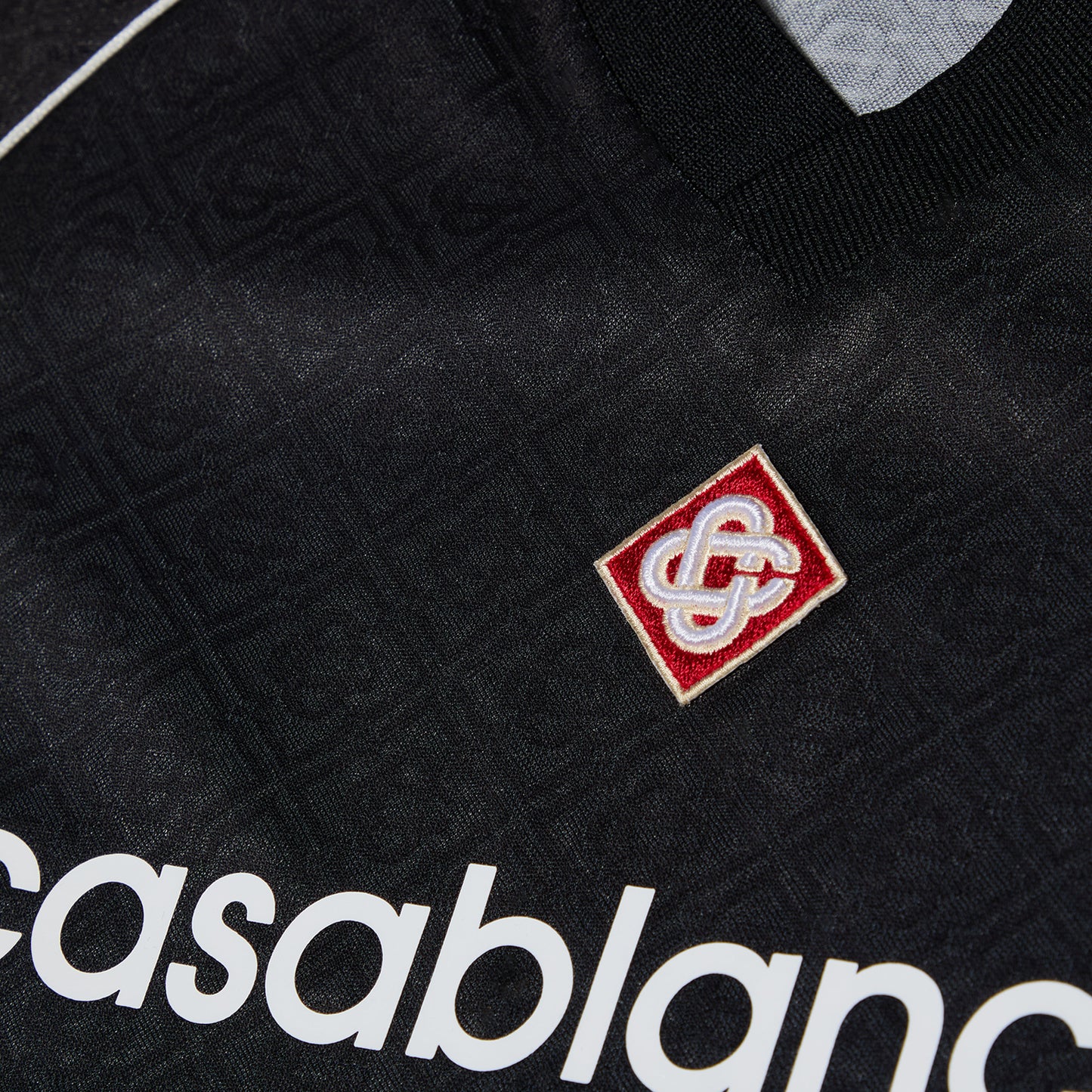 Casablanca Gradient Monogram Jacquard Football Shirt (Black/Green)