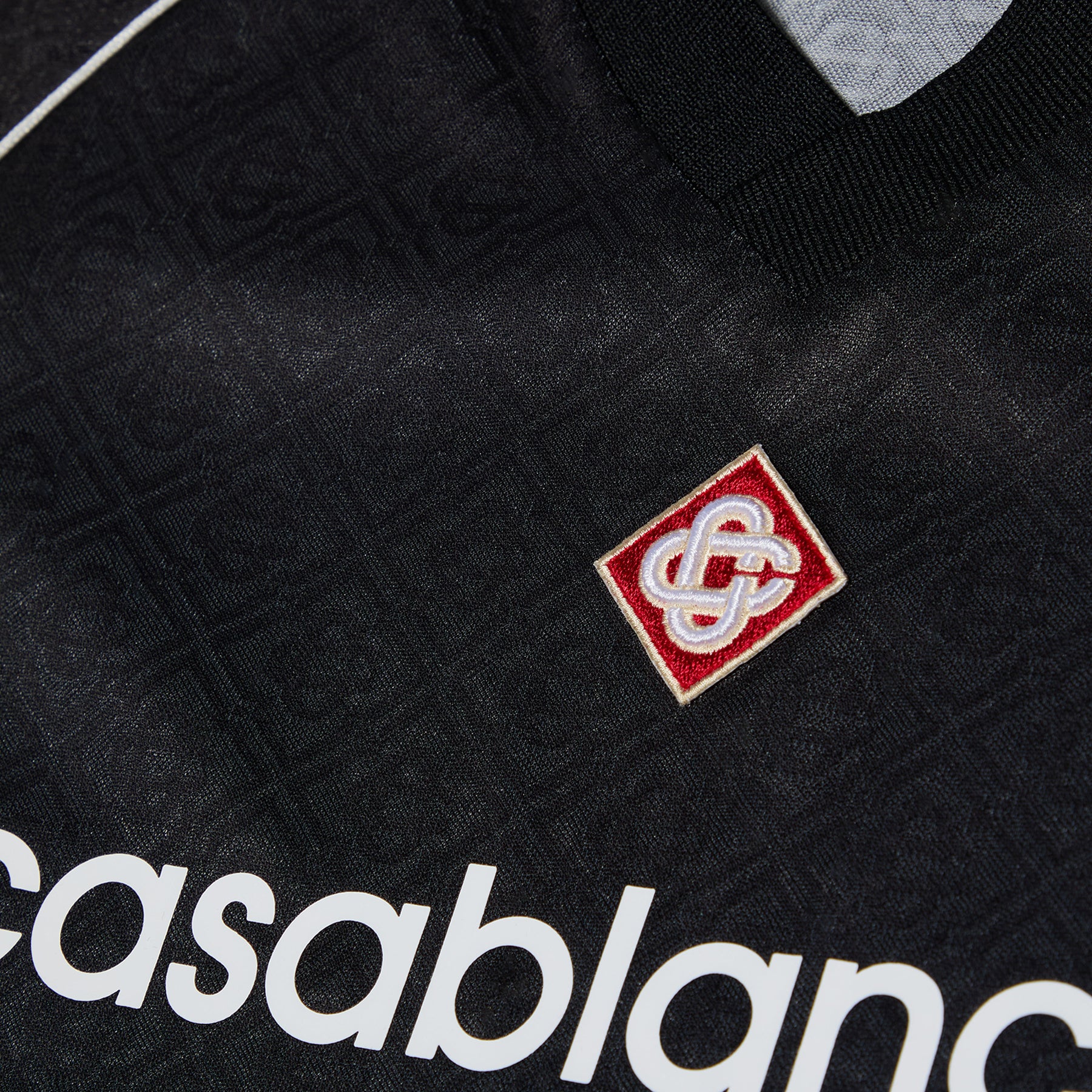 Casablanca Gradient Monogram Jacquard Football Shirt (Black/Green)