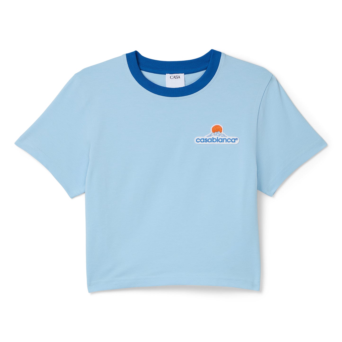 Casablanca Montagne Cropped Tee (Blue)