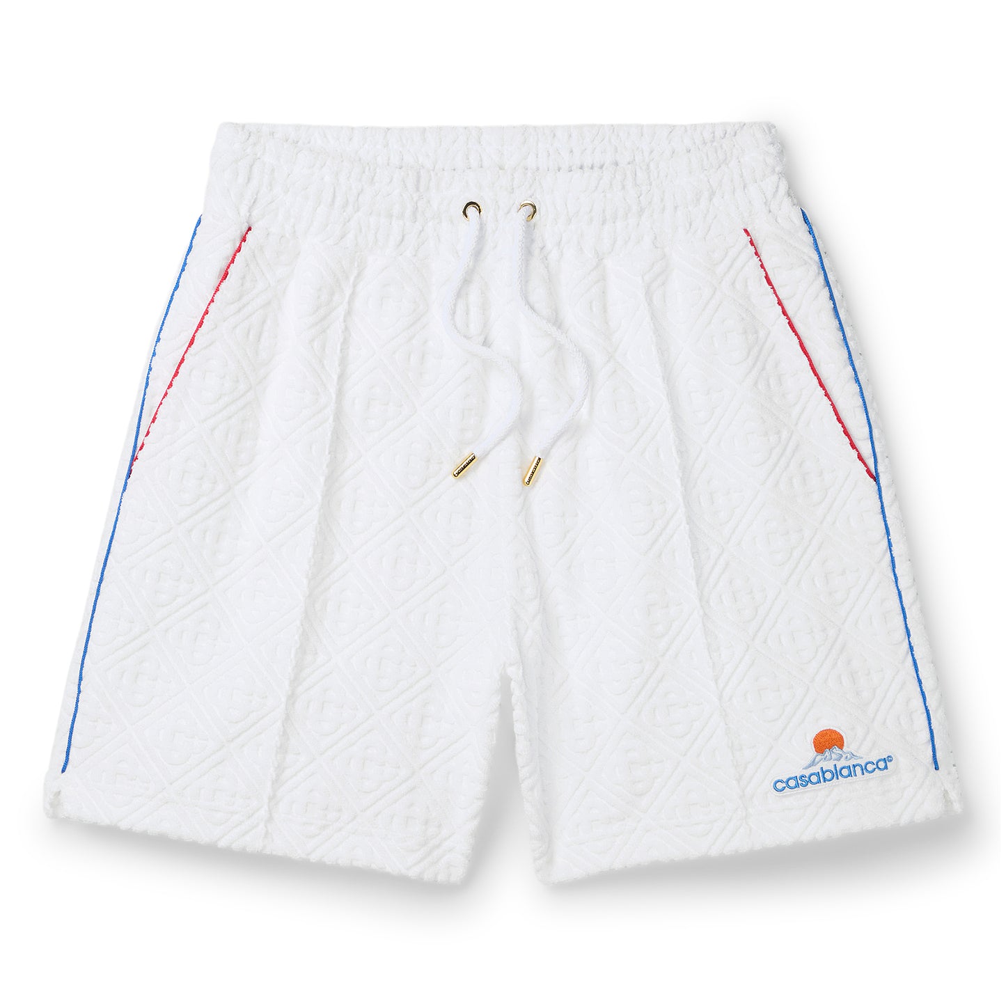 Casablanca Monogram Jacquard Towelling Shorts (White)