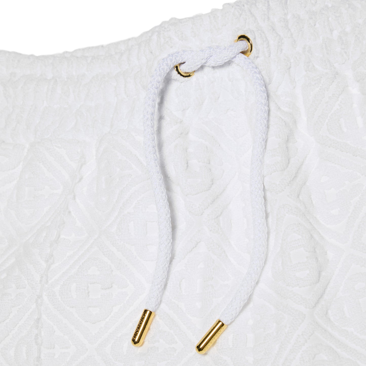 Casablanca Monogram Jacquard Towelling Shorts (White)