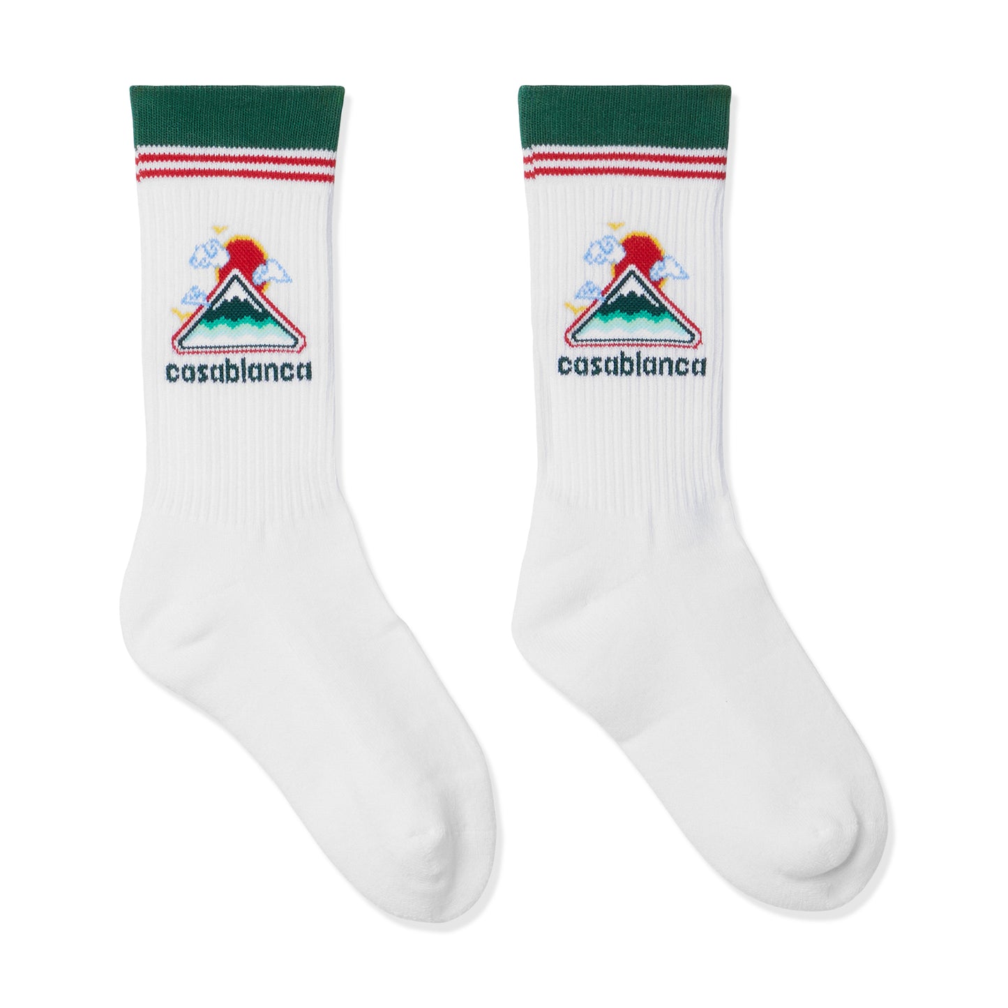 Casablanca Montagne Ondulee Socks (White)