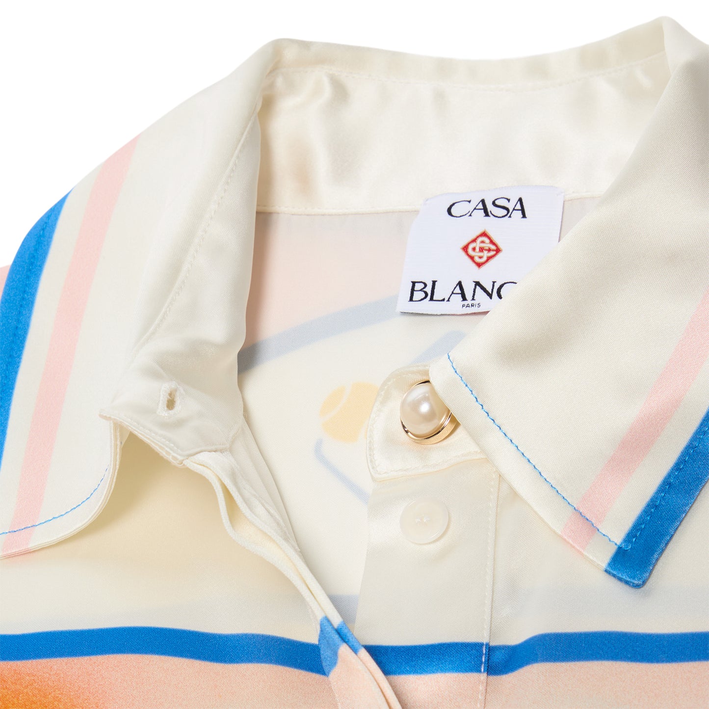 Casablanca Fuji Dream Satin Crop Shirt (White)