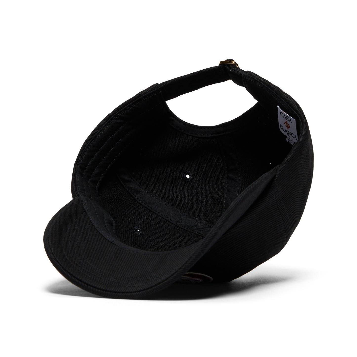 Casablanca Logo Round Embroidered Patch Cap (Black)