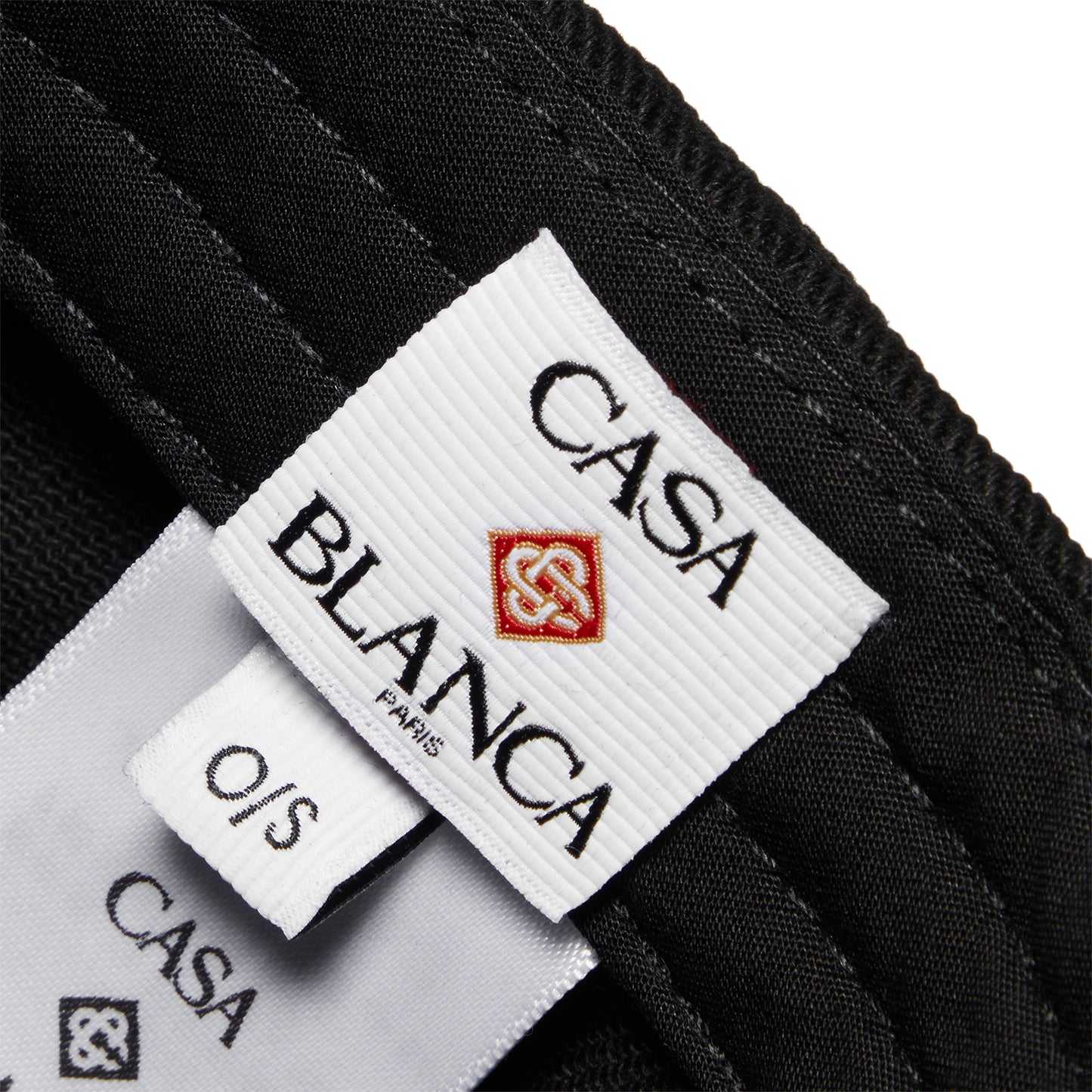 Casablanca Logo Round Embroidered Patch Cap (Black)