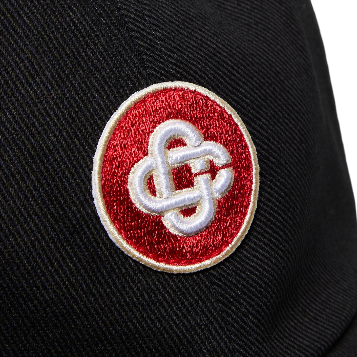 Casablanca Logo Round Embroidered Patch Cap (Black)