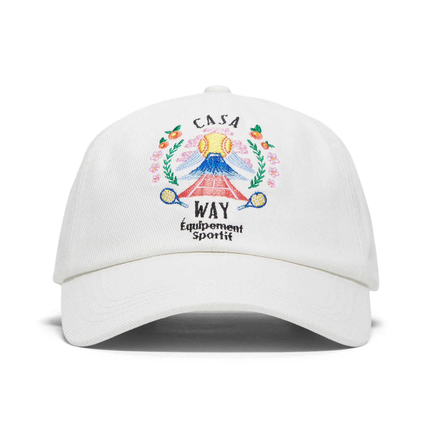 Casablanca Casa Way Mountain Embroidered Cap (White)