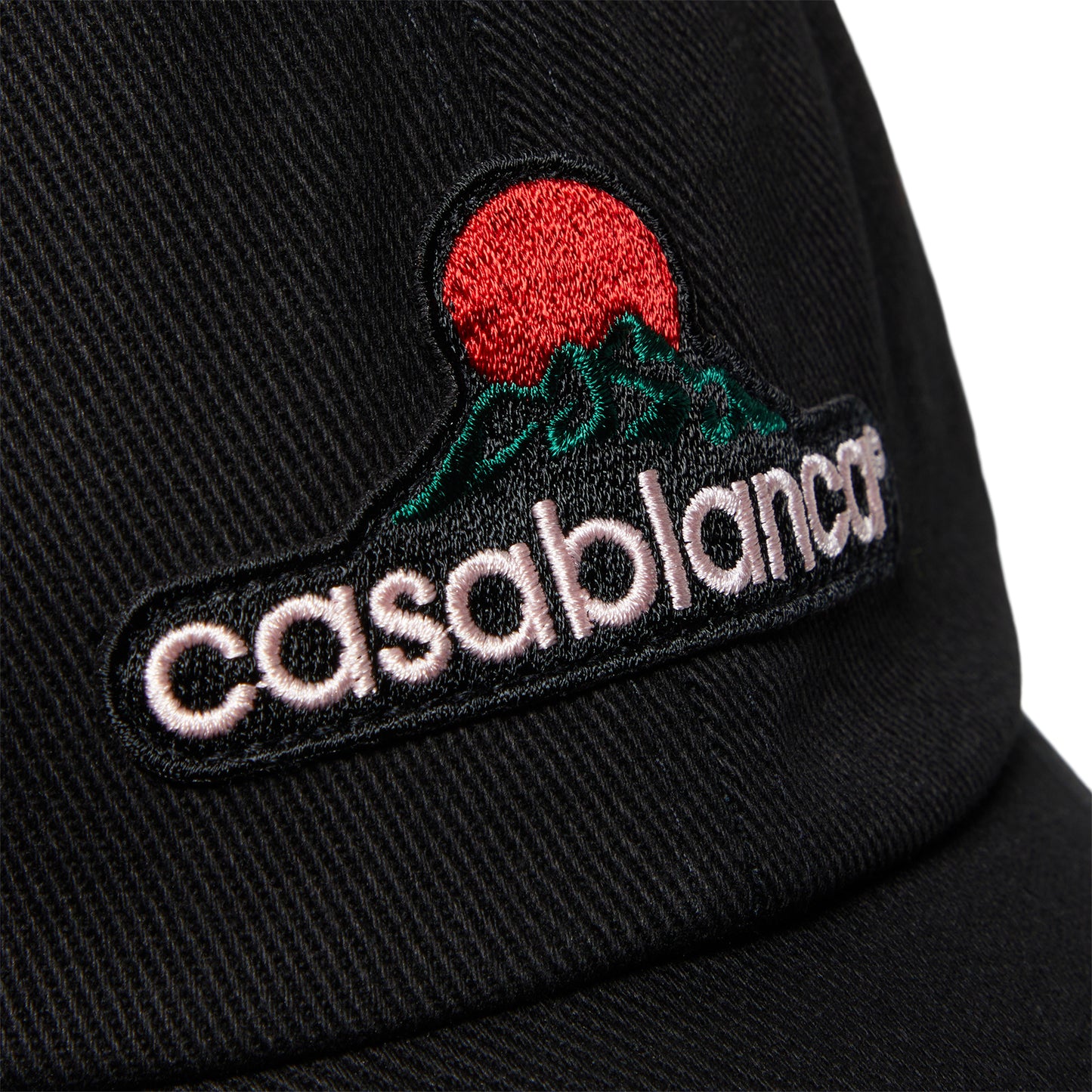 Casablanca Montagne Sportif Embroidered Cap (Black)