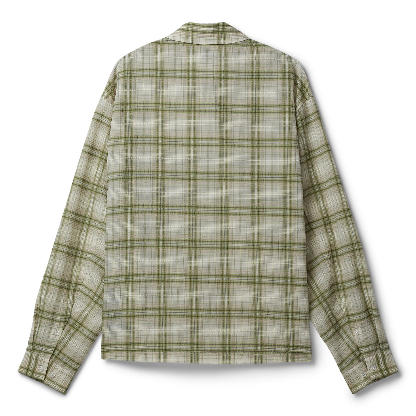 REPRESENT Sheer Long Sleeve Flannel Shirt (Green)