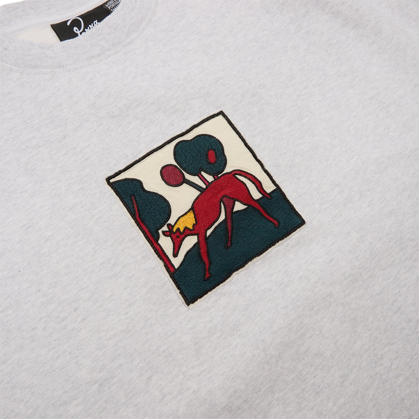 By Parra Long Lost Leg Crew Neck Sweatshirt (Heather Grey)