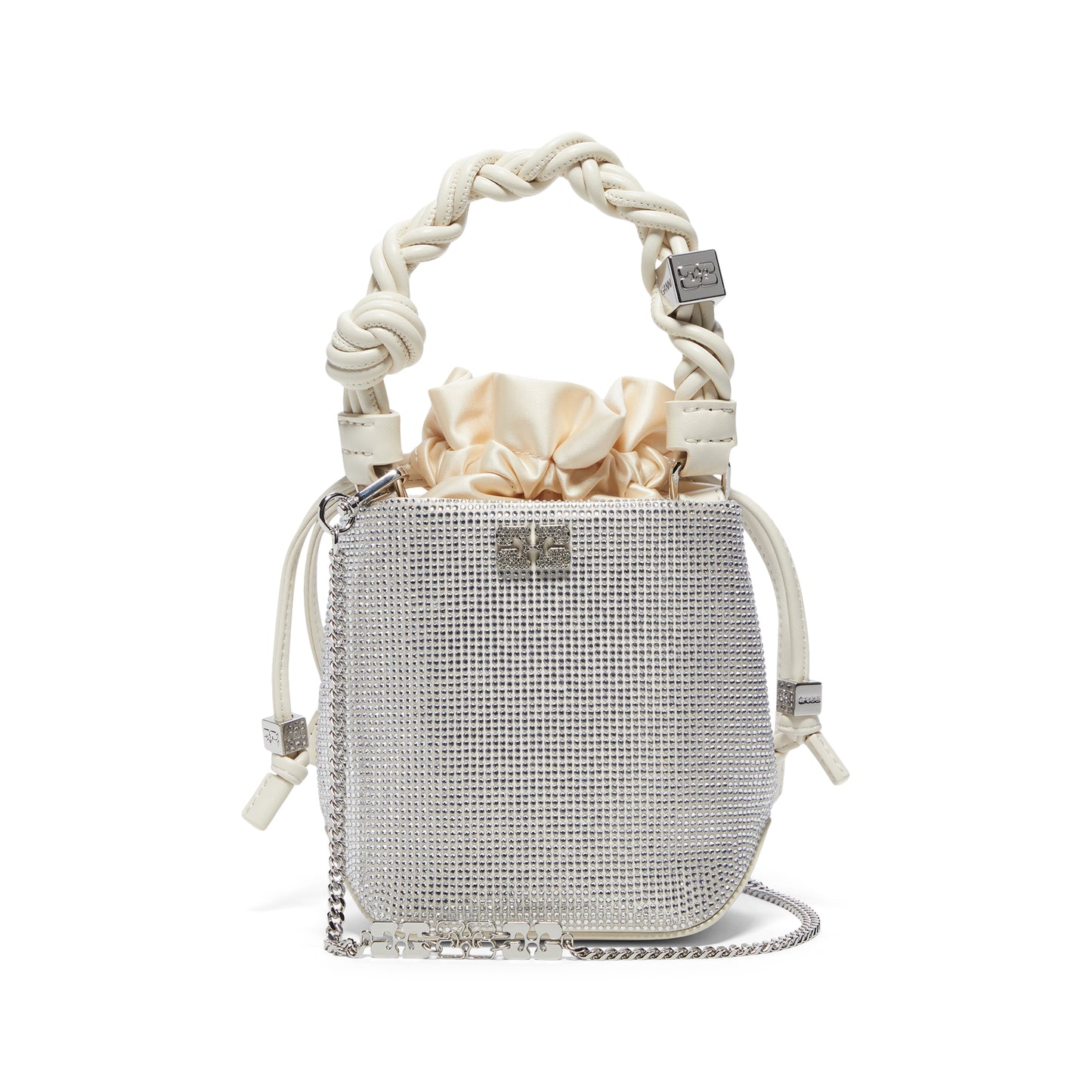 GANNI Mini Bou Bucket Bag (Egret)