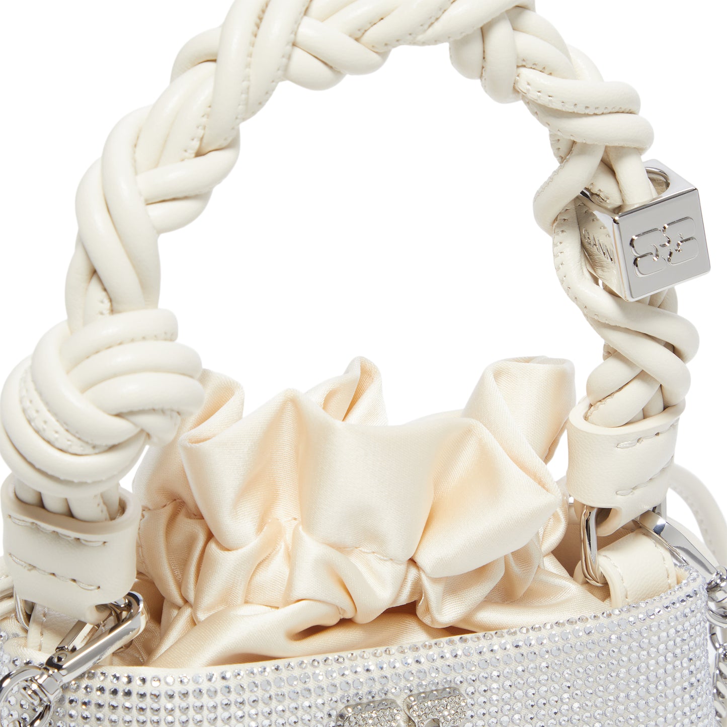 GANNI Mini Bou Bucket Bag (Egret)