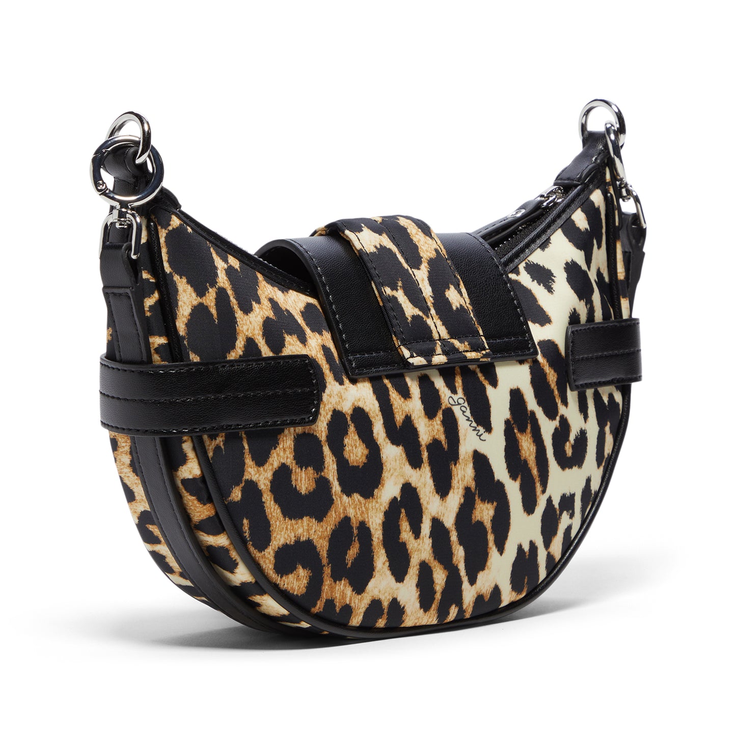 GANNI Small Bucky Crossbody Bag (Leopard)