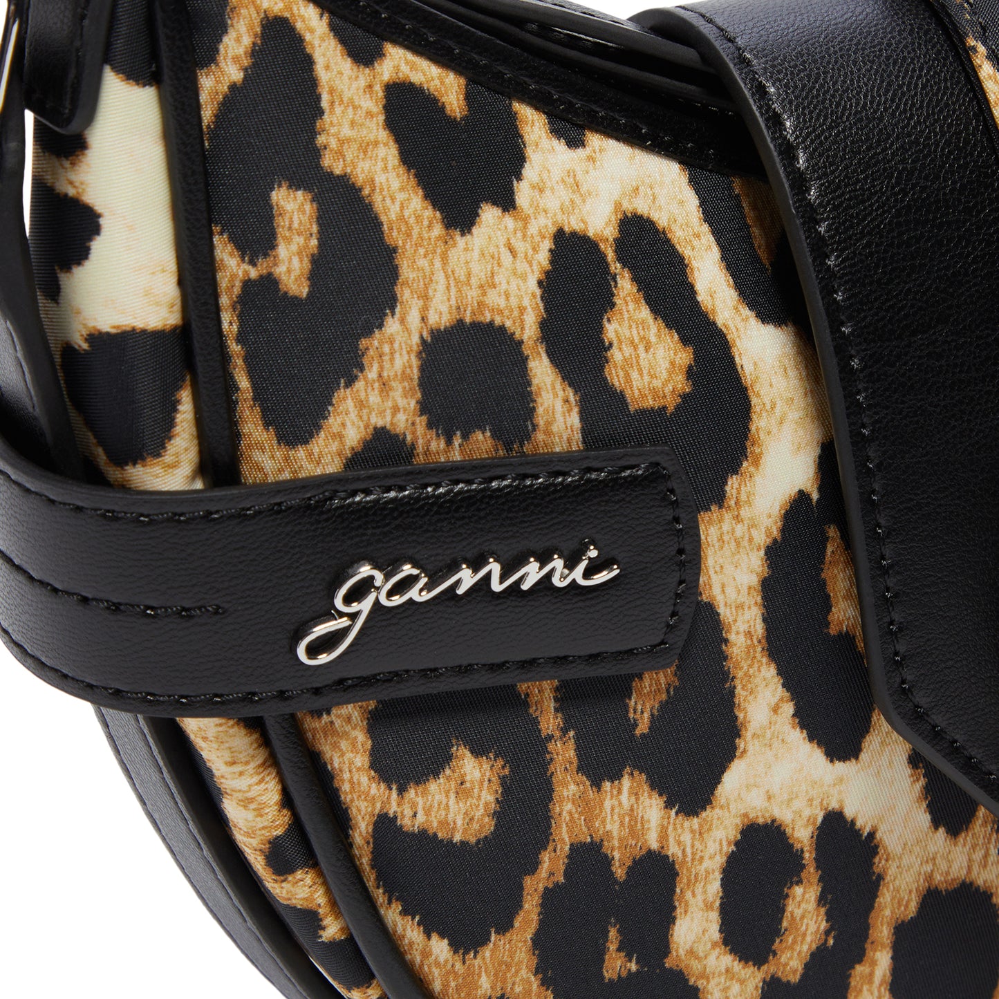 GANNI Small Bucky Crossbody Bag (Leopard)