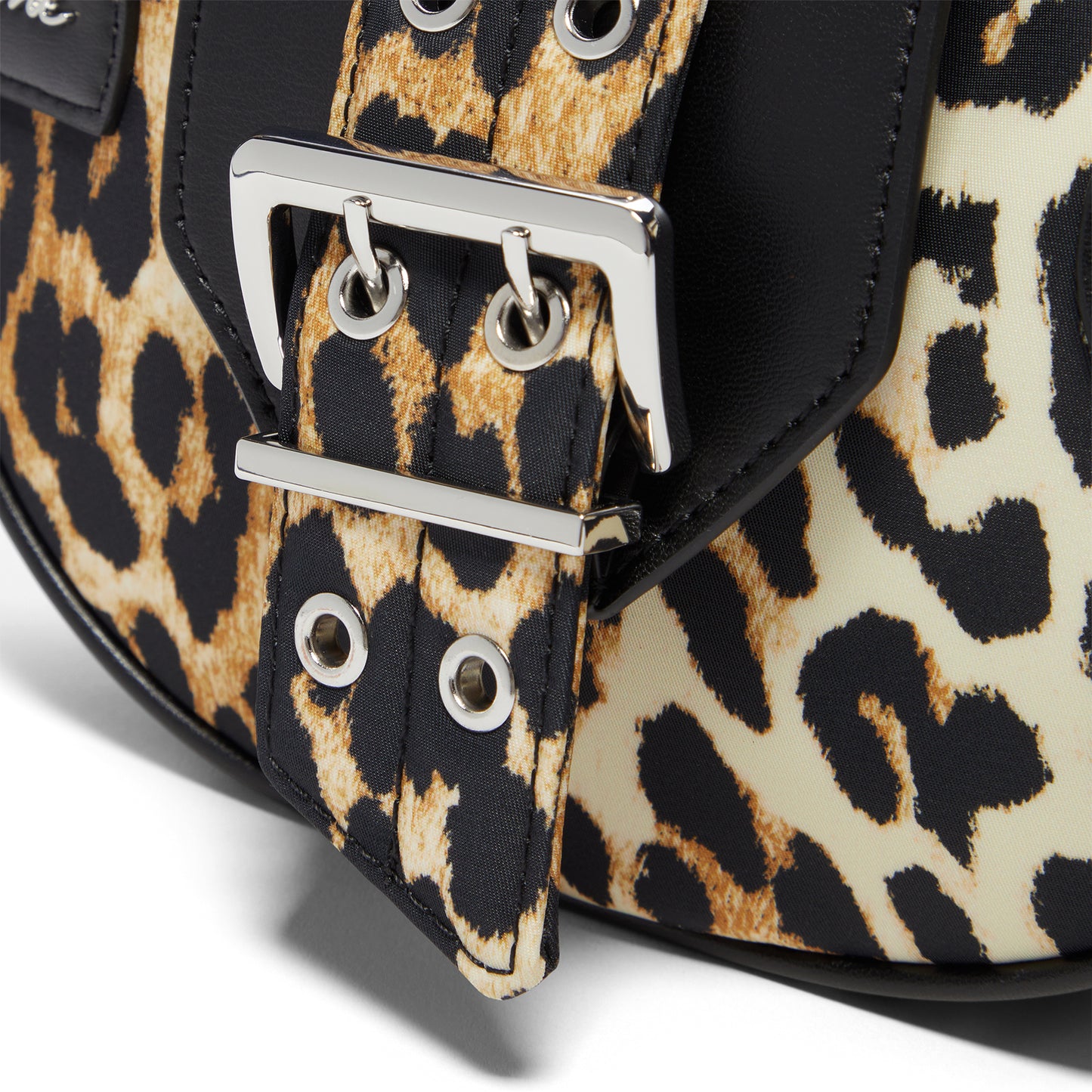 GANNI Small Bucky Crossbody Bag (Leopard)