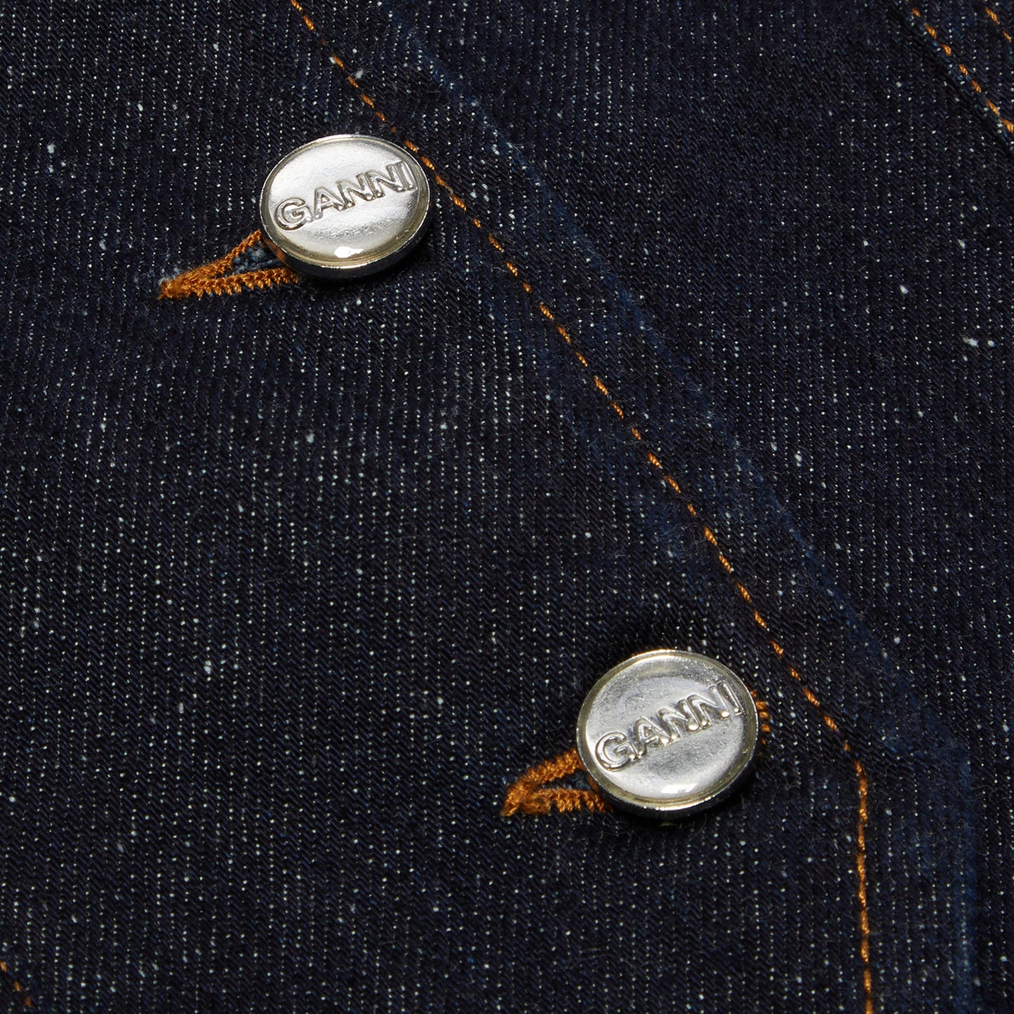 GANNI Neppy Denim Vest (Dark Blue Stone)