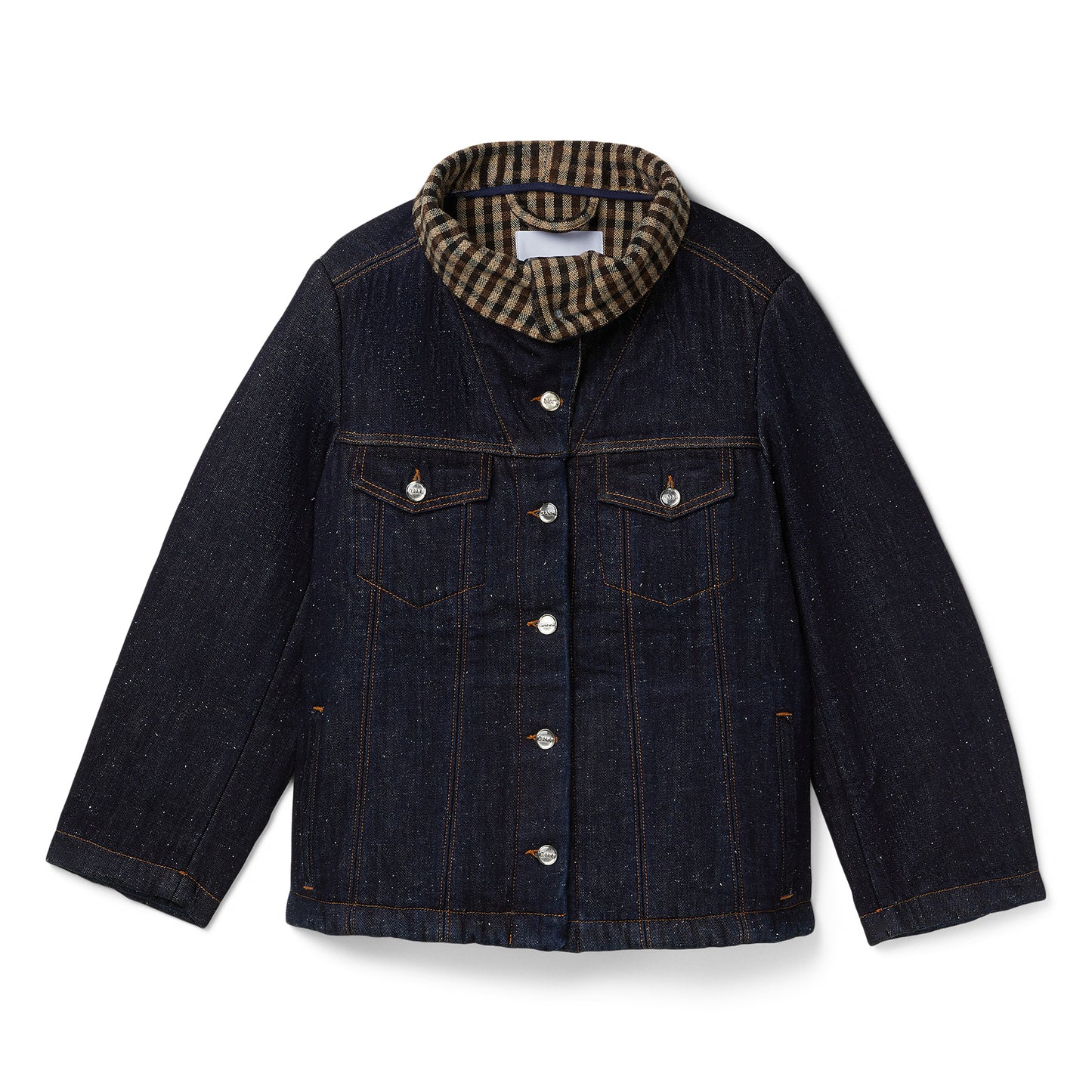 GANNI Neppy Denim Bonded Jacket (Dark Blue Stone)