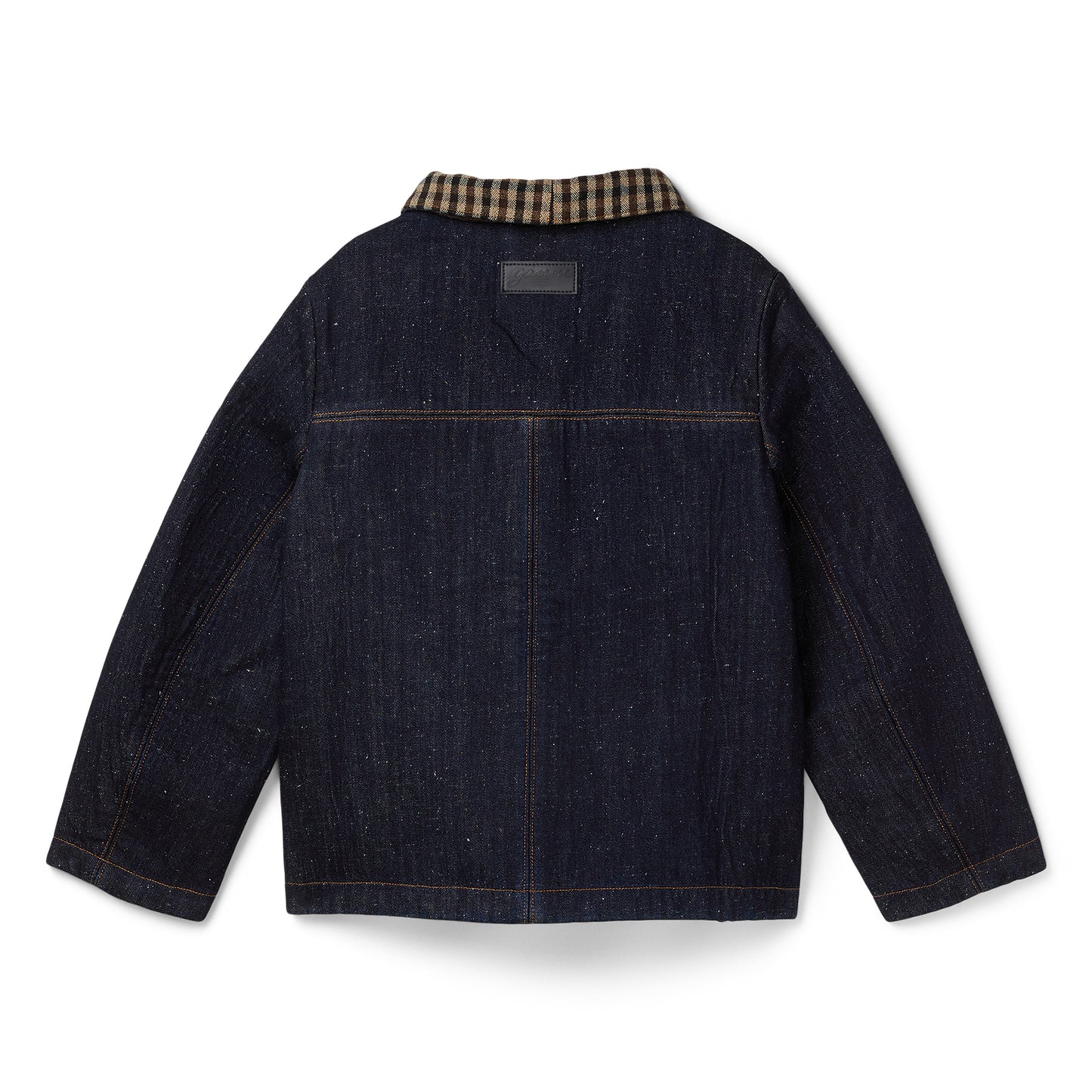 GANNI Neppy Denim Bonded Jacket (Dark Blue Stone)
