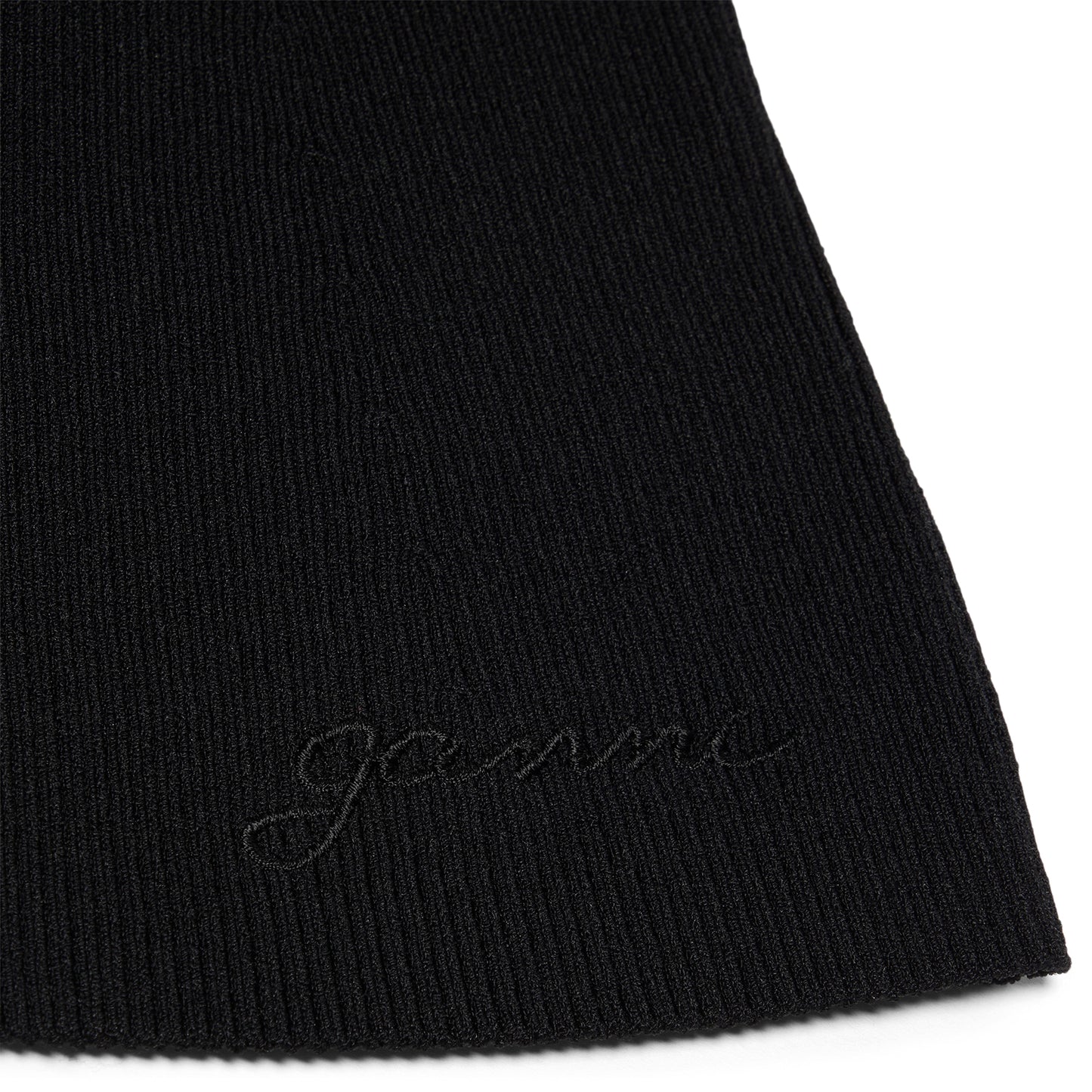 GANNI Melange Knit Top (Black)