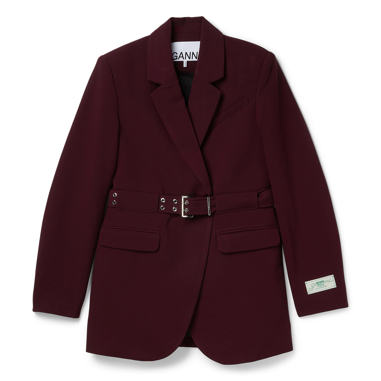 GANNI Future Twill Suiting Blazer (Port Royale)