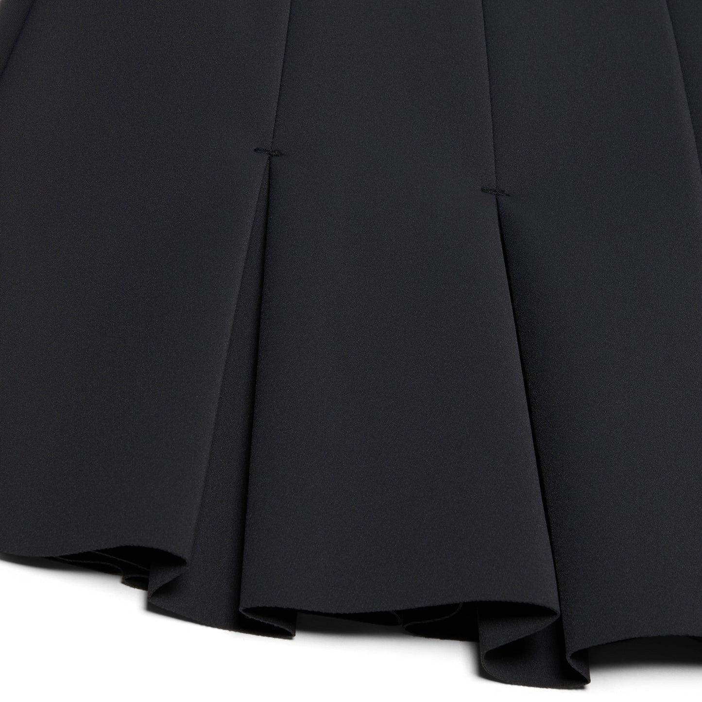 GANNI Scuba Neoprene Pleated Mini Skirt (Phantom)