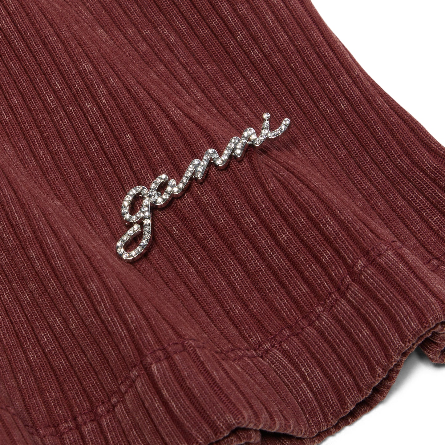 GANNI Heavy Rib Jersey Tank Top (Port Royale)