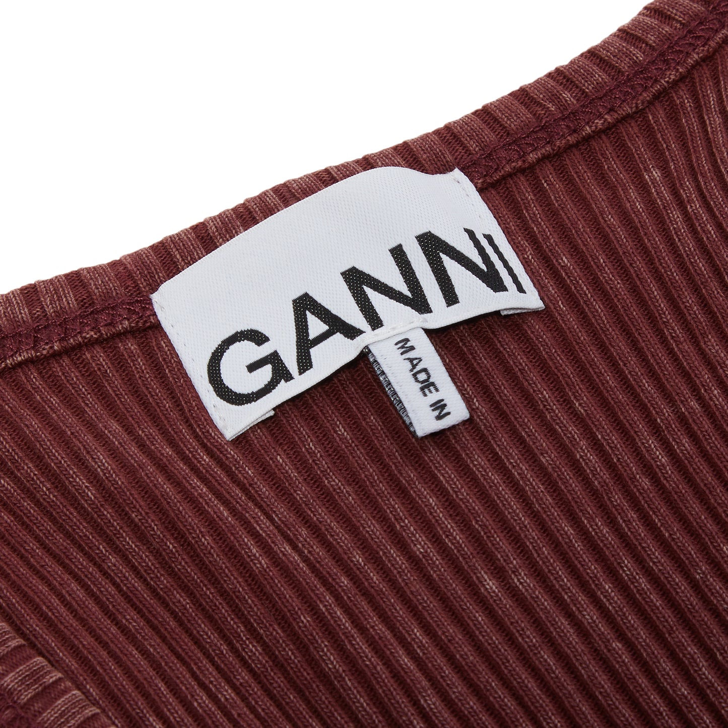 GANNI Heavy Rib Jersey Tank Top (Port Royale)