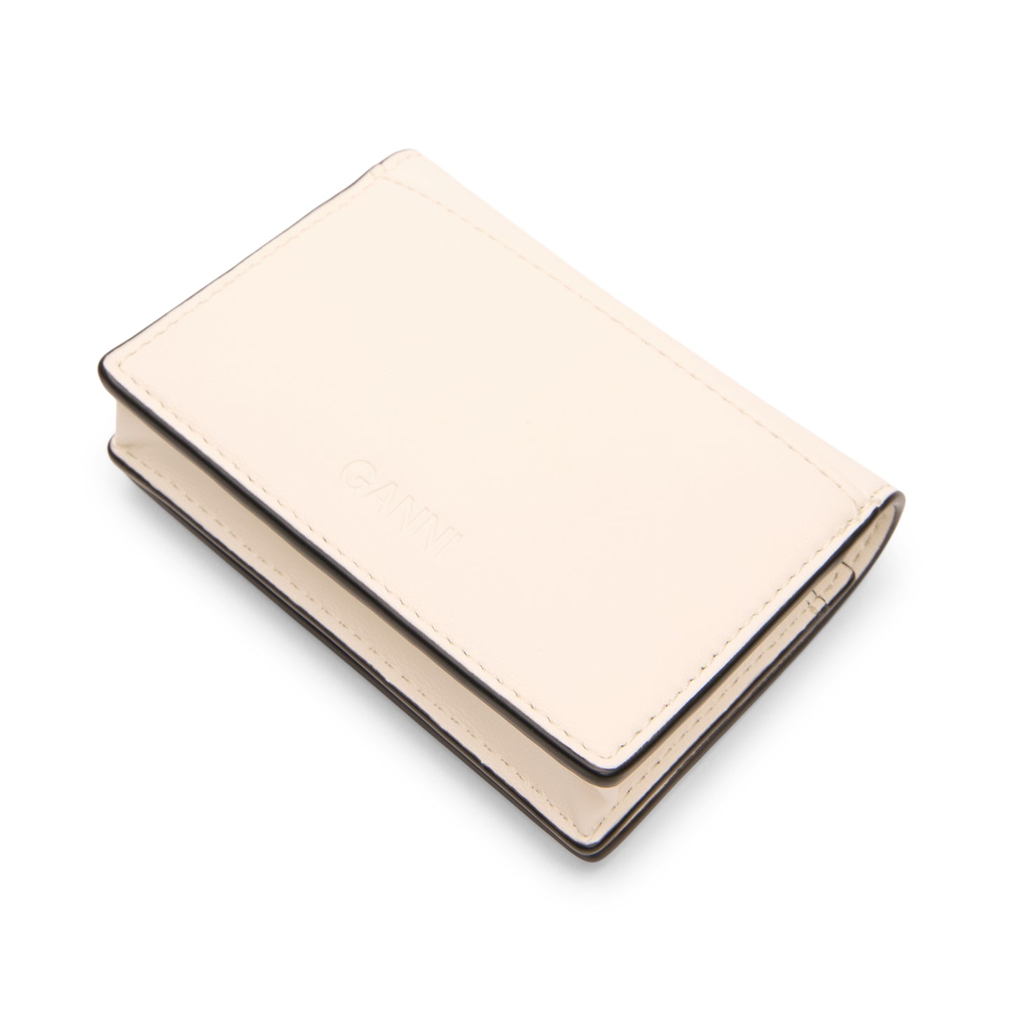 GANNI Cat Card Holder With Flap (Egret)