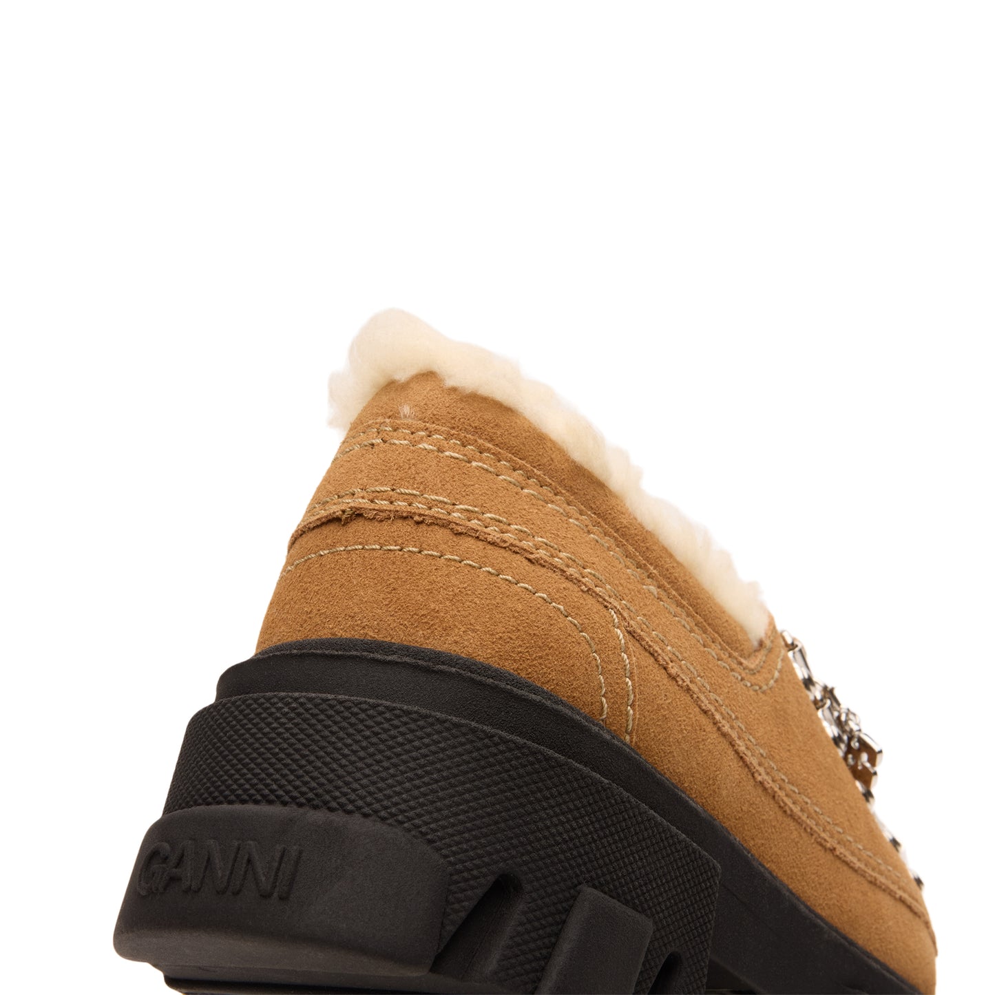 GANNI Cleated Derbies (Cognac)