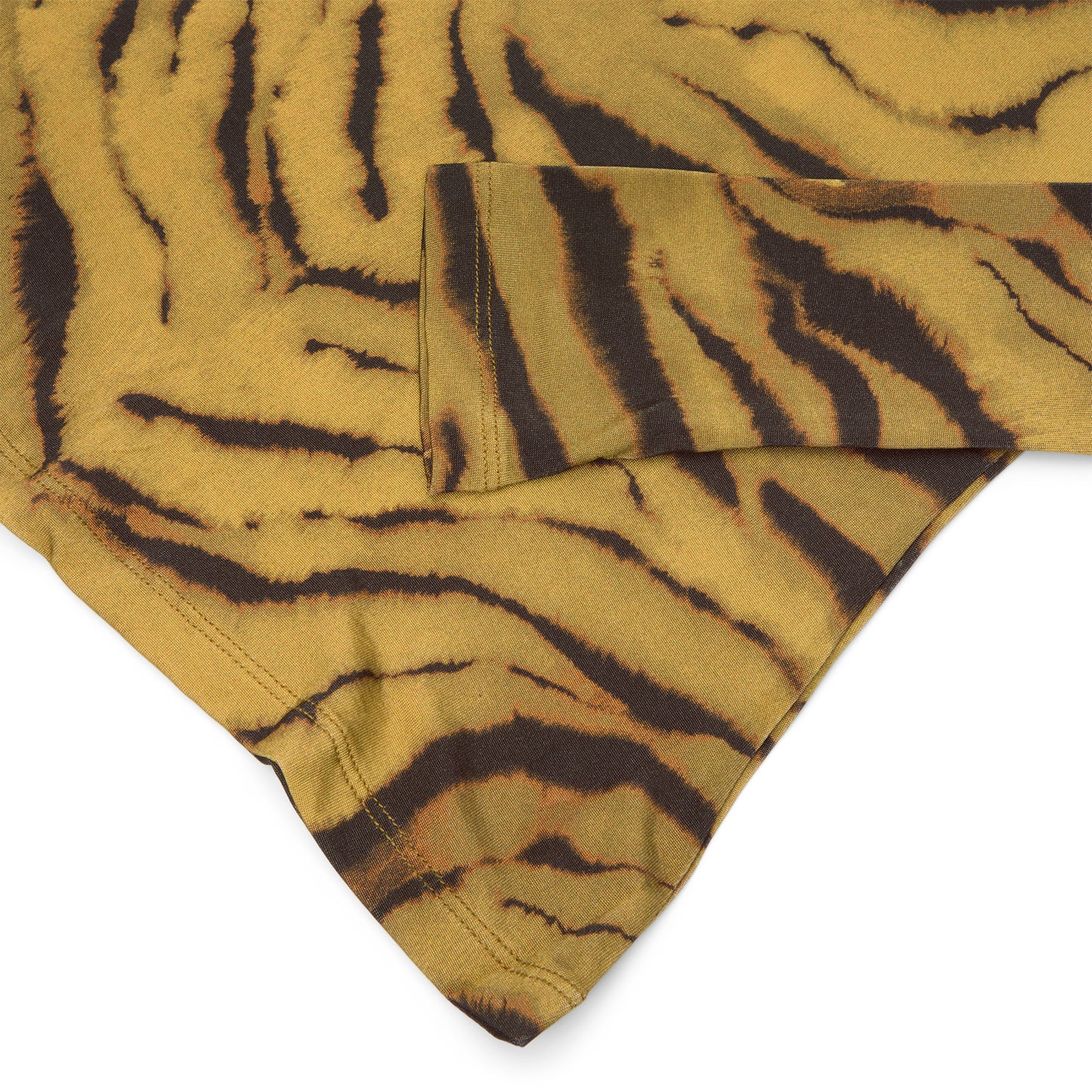 GANNI Zebra Print Jersey Turtleneck (Khaki)