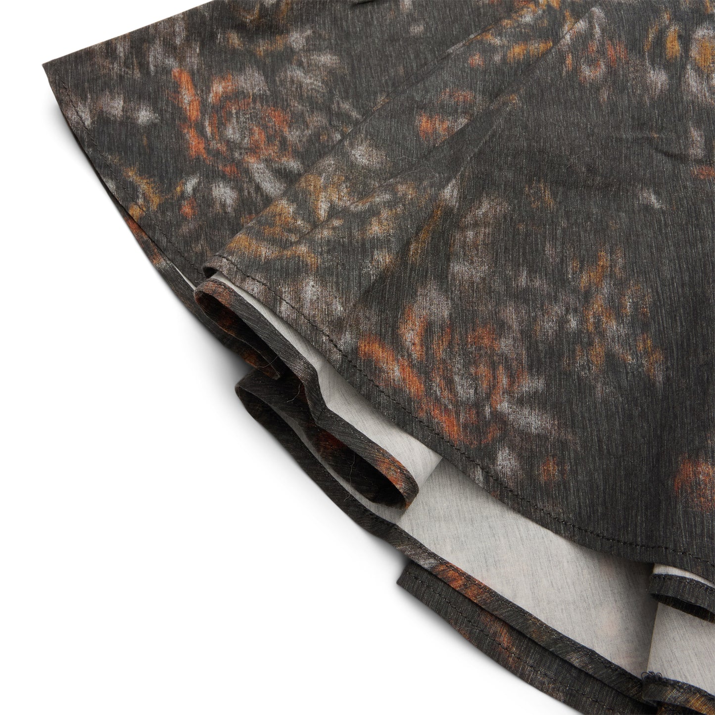 GANNI Printed Draped Mini Skirt (Phantom)