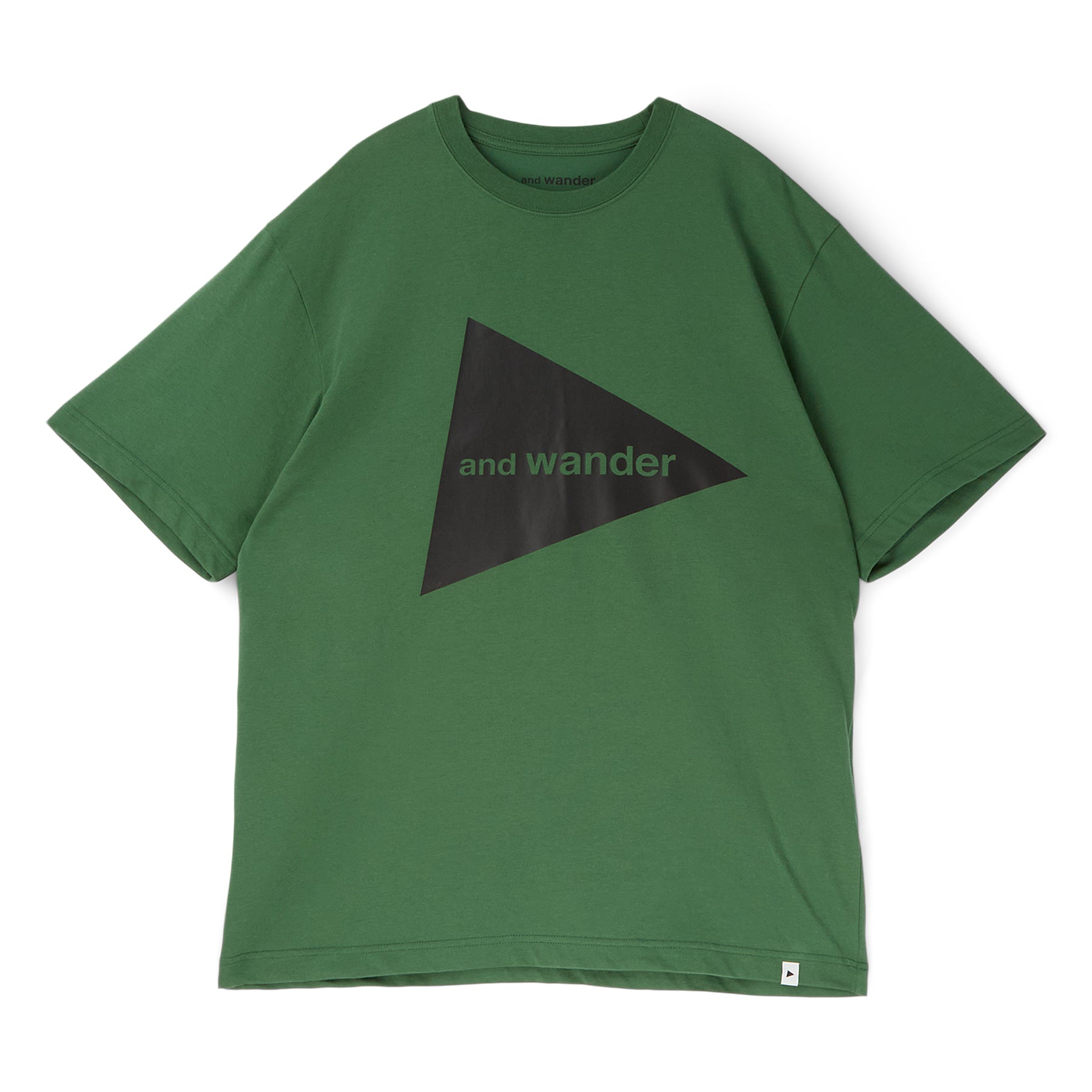 アンドワンダー Tシャツ and wander PERTEX グリーン and wander 83 and wander big logo SS T (Green) – CNCPTS