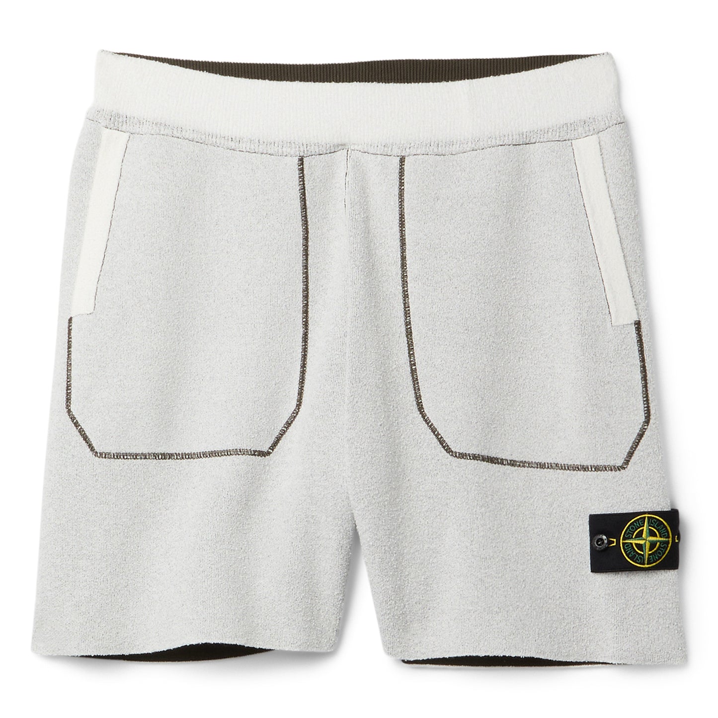 Stone Island Double Face Knit Shorts (Ivory)