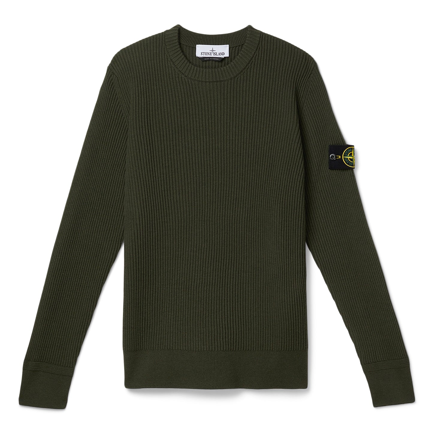 Stone Island Ribbed Crewneck Sweater (Military Green)