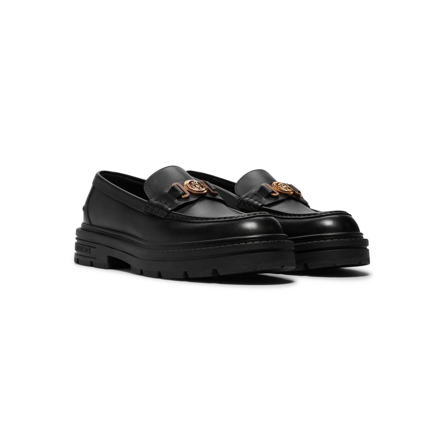 Versace Medusa Biggie City Loafer (Black/Versace Gold)
