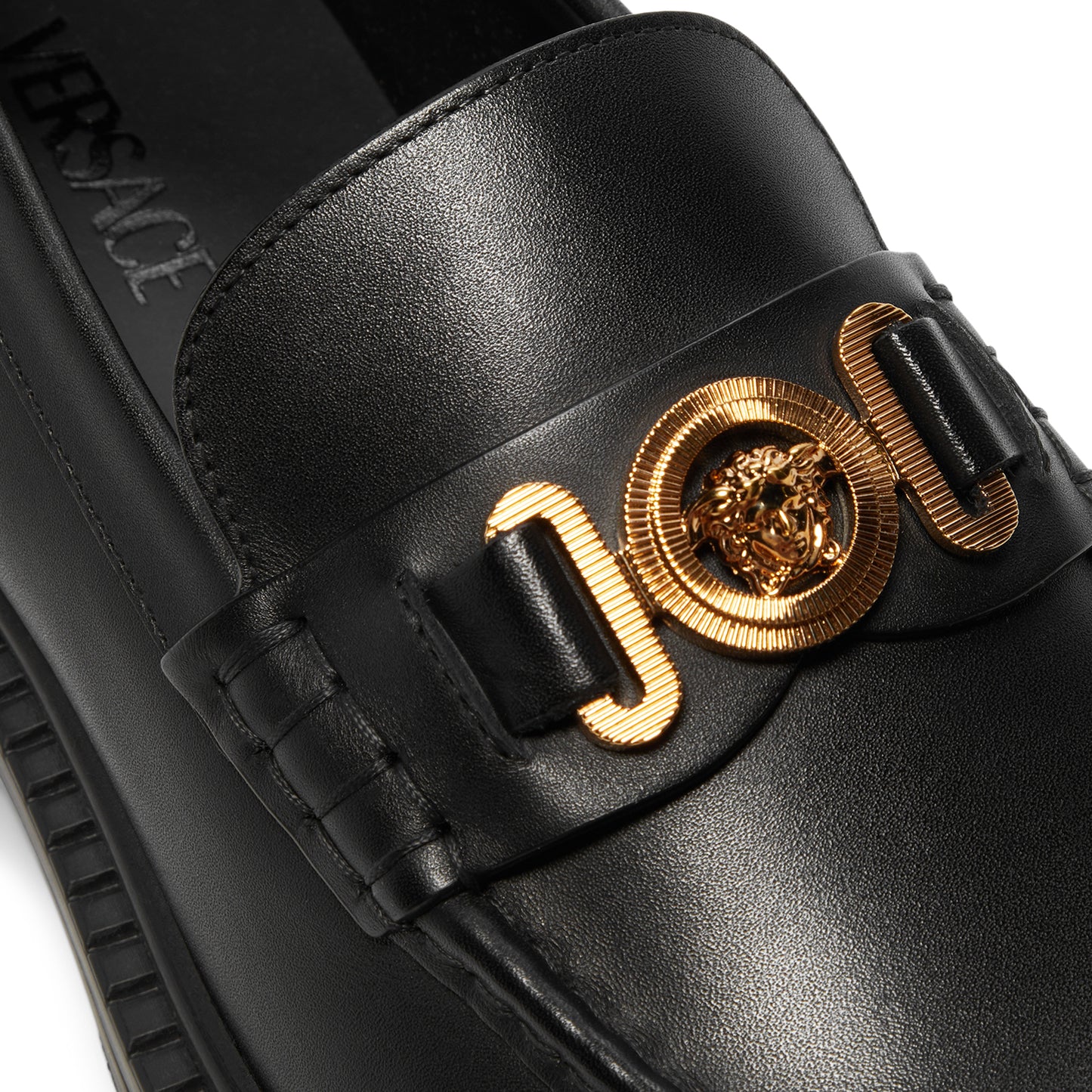 Versace Medusa Biggie City Loafer (Black/Versace Gold)