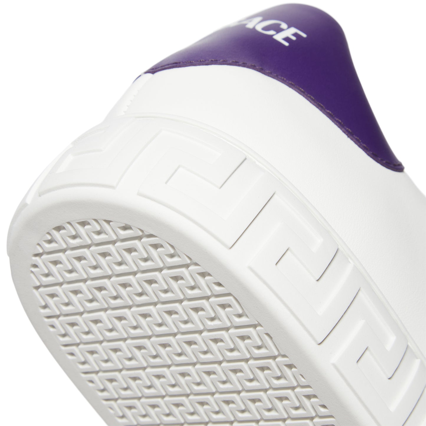 Versace Embroidered Greca Sneakers (White/Purple)
