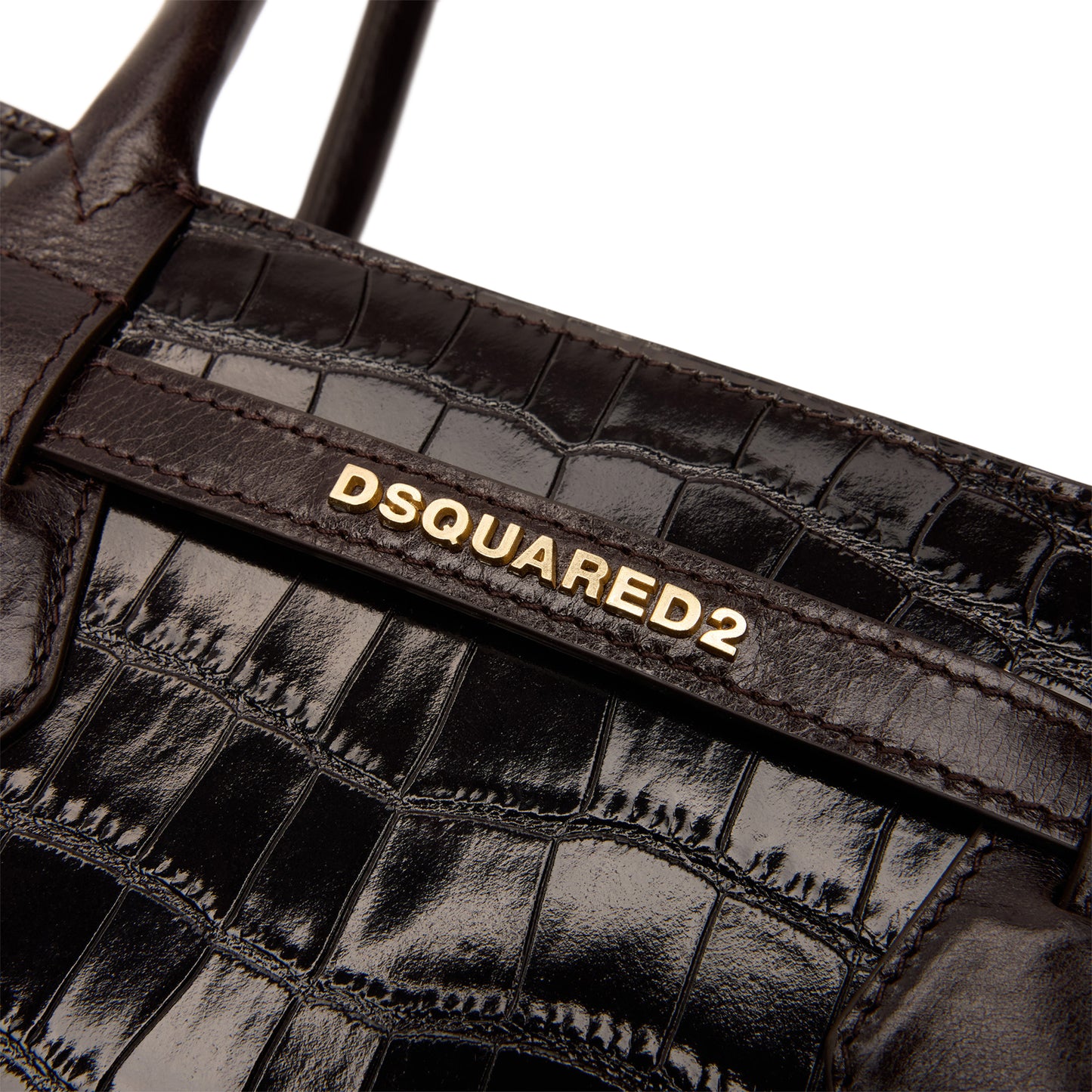 Dsquared2 Twin Shoulder Bag (Dark Brown)