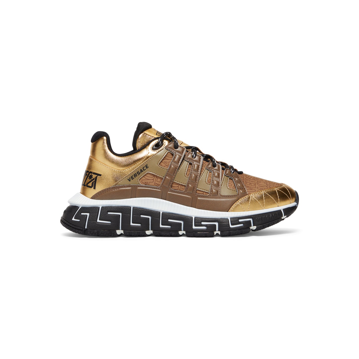 Versace Trigreca Sneaker (Gold/Brown/Beige)