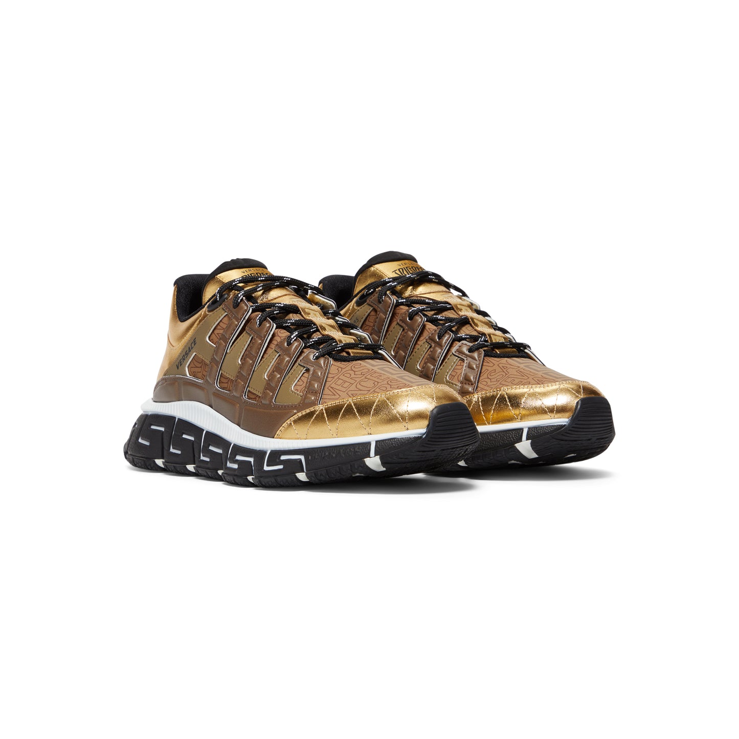 Versace Trigreca Sneaker (Gold/Brown/Beige)
