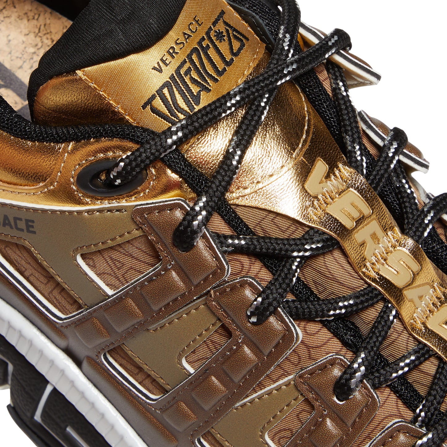 Versace Trigreca Sneaker (Gold/Brown/Beige)
